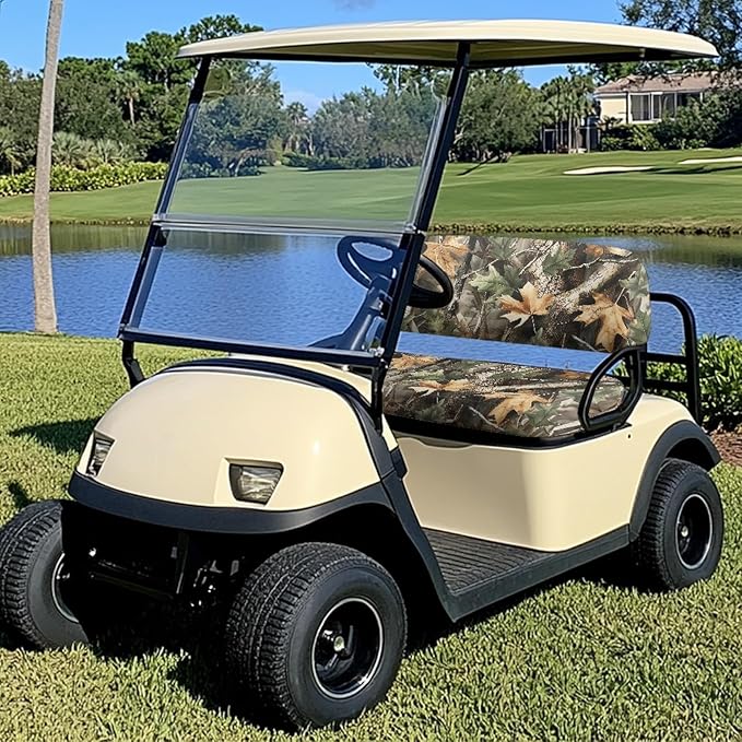 Fashion Print Golf Cart Seat Covers 2 Passenger Golf Cart Backrest Cover Golf Cart Seat Towel Gift for Friends