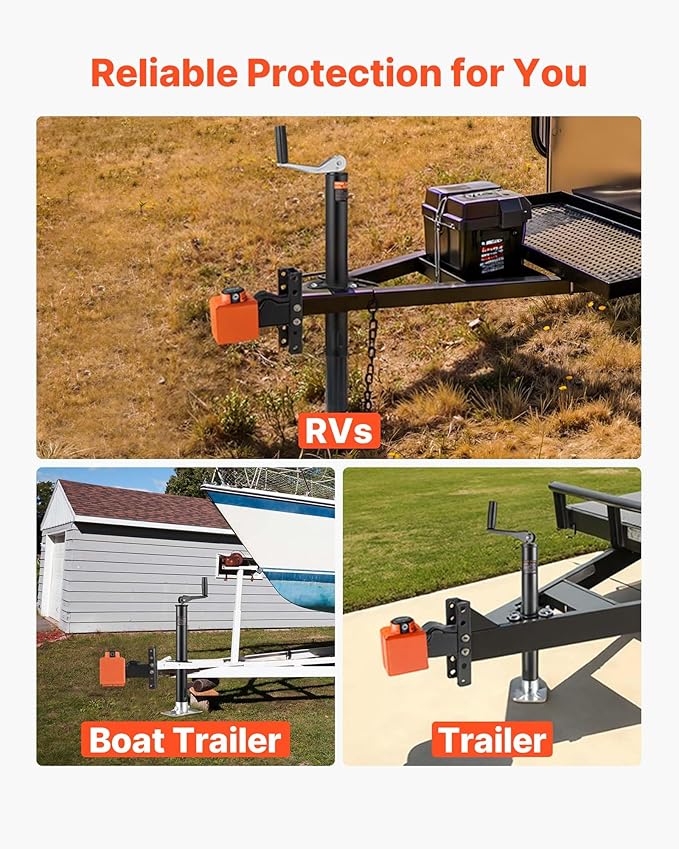 VEVOR Collar Coupler Lock, Fits 2 & 2-5/16-Inch Demco Cast Head Couplers, Trailer Hitch Lock with 3 Keys Secures Security Chains, Rust-Resistant, Anti-Theft RV Trailer Locks for RV, Trailer, Boat