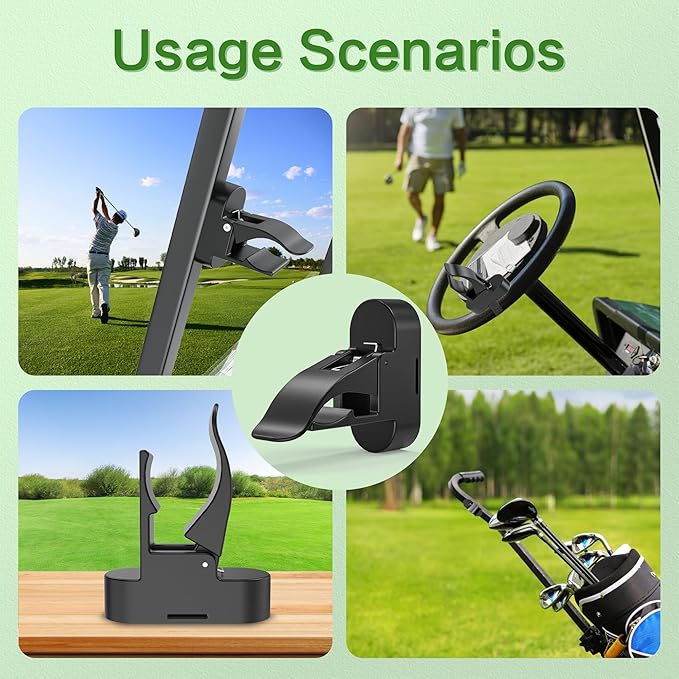 Magnetic Golf Cart Holder, Holder for Golf Cart, Fits 30-70 Ring, Available in Black, Gold, Blue, Silver - Durable Clip Golf Cart Holder