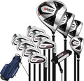 PGM Men's Oversea 9/12 Pieces Complete Golf Club Set with High-Strength Thin Face Design 460cc Driver High Forgiveness Ideal for Beginners