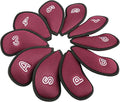 10Pcs/Pack New Meshy Golf Iron Covers Set Golf Club Head Cover Fit Most Irons