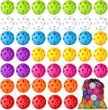 Coopay 12/50/100 Pack Baseball Practice Balls Plastic Training Balls Lightweight Hollow Softballs with a Drawstring Bag for Hitting, Baseball Training Indoor Outdoor Use