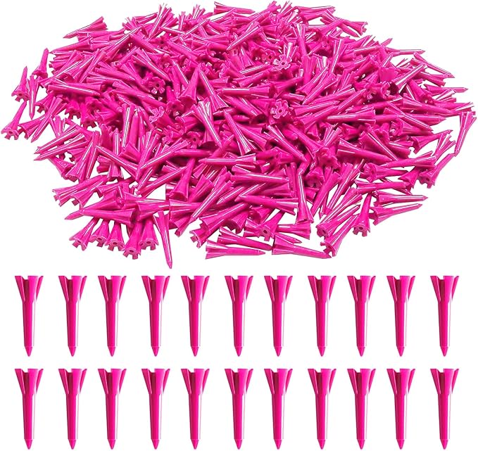 Golf Tees Plastic 1 1/2 inch Value 300 600 Pack, Upgrade More Unbreakable Bulk Stable Reduce Friction Side Spin Tee for Men Women Ladies