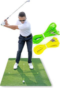 Tee Claw - Pack of 10 Lanyards for Golfing Practice - Multipurpose Training Aid, Baseball, Softball and Golf, Great Compliment to Be Used with The Outdoors and Indoors- 5 Green + 5 Yellow