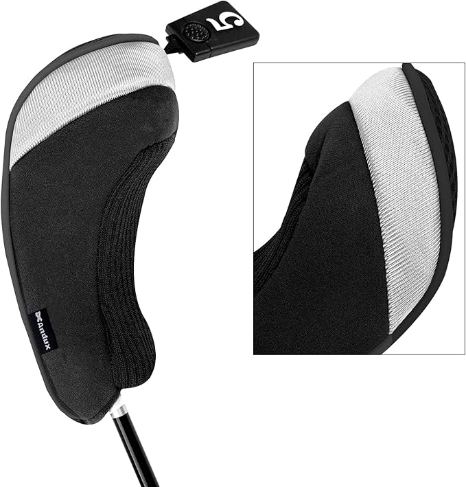 Andux 4pcs/Pack Mesh Golf 460cc Driver Fairway Wood Club Head Covers with Interchangeable No. Tags