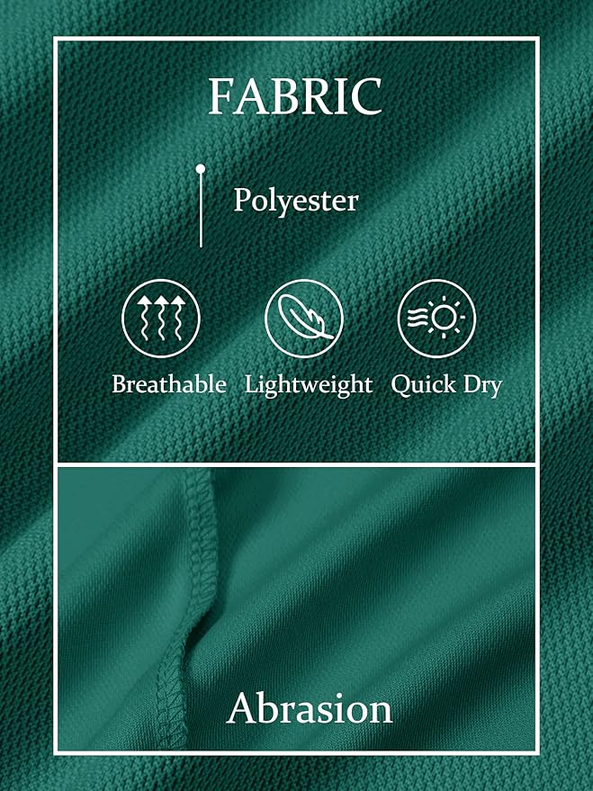 TACVASEN Mens Golf Shirt Dry Fit Mens Polo Shirts Short Sleeve Performance Golf Polos for Men with Collar Work Shirts