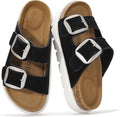 Project Cloud Genuine Leather Platform Sandals Women Footwear - Wedge Chunky Sandals Womens sandals with Memory Foam Insole and Cork Footbed (GREECECHUNKY)