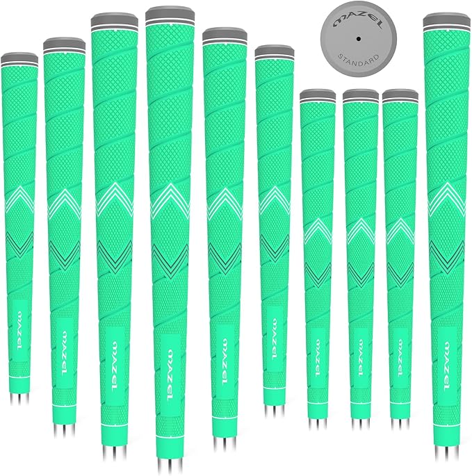 MAZEL Golf Club Grips for Men - 10 Pack - Non-Slip Micro-texture High Performance Golf Grips Midsize/ Standard,5 Colors Option