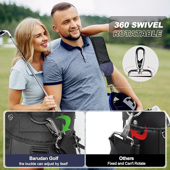 Barudan Golf Bag Strap Replacement Universal Single Shoulder Strap fits for All Brand Golf Bags