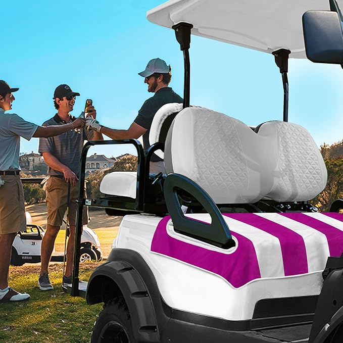 YOKYHOM Golf Cart Seat Covers, Purple Golf Cart Seat Towel Blanket Keeps Seat Comfortable and Clean,100% Microfiber, 51''x 31'',for EZGO, Yamaha, Club Car and More 2-Seat Golf Carts