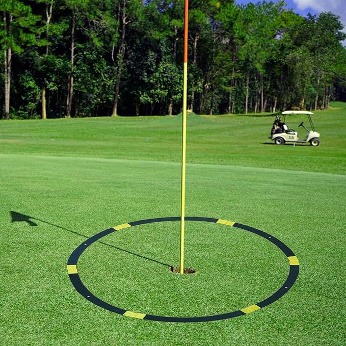 Precision Rings – Golf Chipping Circles, Putting Target Trainer | Flexible Visual Indicator Rings for Green Shot Control and Accuracy Practice, Lightweight Setup for Indoor Lawn Or Backyard Golf T