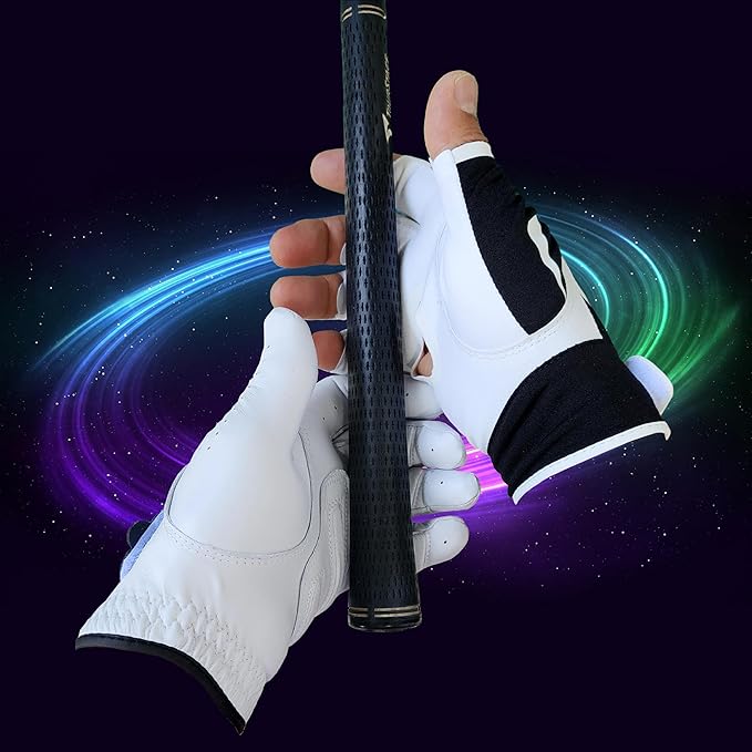 MONKEY GRIP Sun Protector Golf Glove Light Hand Premium Synthetic Half Finger UV-Cut Nonslip Power Grip No Twist
