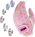 MRX Women Golf Glove Left Handed Golf Gloves Sweat Resistant Soft Cabretta Leather Regular Fit Women Golfer Glove