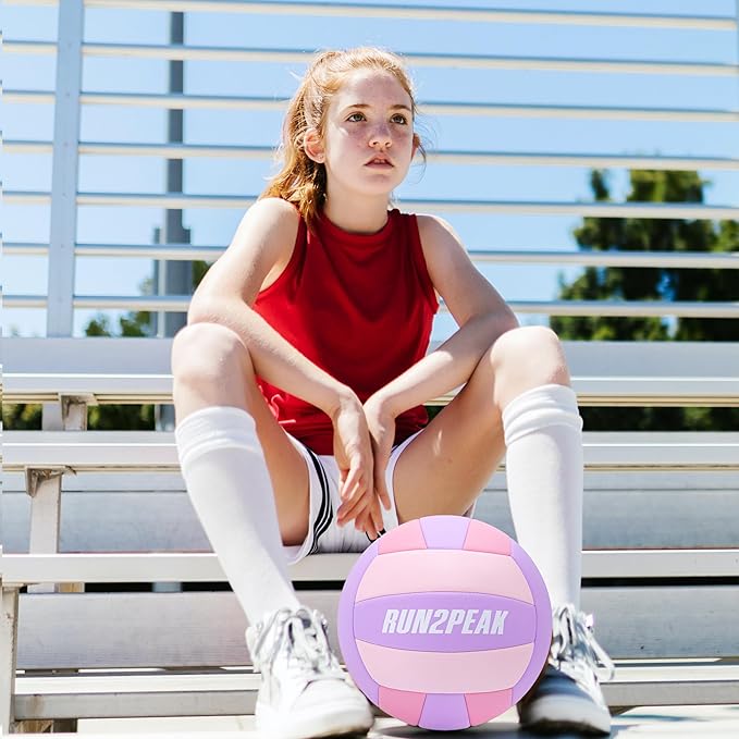 Soft Touch Volleyball Ball Gifts for Teen Girls Kids Youth Team Beginners Durable Volleyballs for Outdoor Indoor Beach Pool Water Play Official Size 5 Training Practice Volley Ball