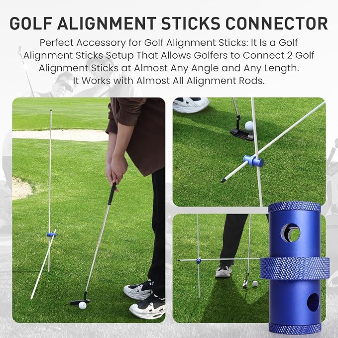 FINGER TEN Golf Alignment Sticks Rods Swing Trainer Tools 48 Inch 2 Or 3 Pack, Fits in Golf Bag Tour Stickers Practice Training Aid