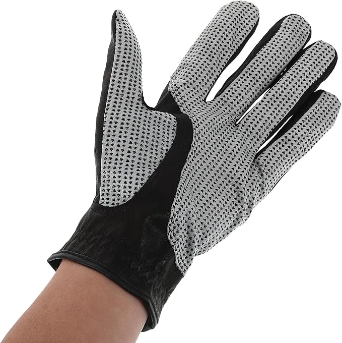NOLITOY Left Handed Golf Glove Men Ergonomic Lambskin Mitt with Anti-Slip Grip Particles All Weather Protection for Professional and Casual Golfers Stylish and Comfortable Design