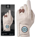 CLAPLEY Women’s Golf Glove – Premium Cabretta Leather with Magnetic Ball Marker, Breathable Design, Good Elasticity, Precious Gift for Golfers, Super Soft Feel, Left and Right Hand, Secure Fit