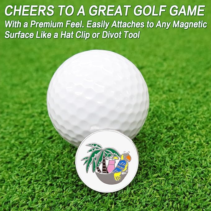 Amy Sport Golf Ball Markers Assorted Patterns Fits All Magnetic Golf Tools Value Set, Alloy Soft Enamel Technique Marker for Hat Clips Gloves Golf Divot Tools Marks