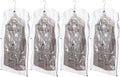 Hanging Vacuum Storage Bags, 4 Pack (41.3 x27.6 inch), Vacuum Seal Bags for Clothing, Space Saver Garment for Short Clothes, Jacket, Suits, Dresses, Closet Oragnization and Storage