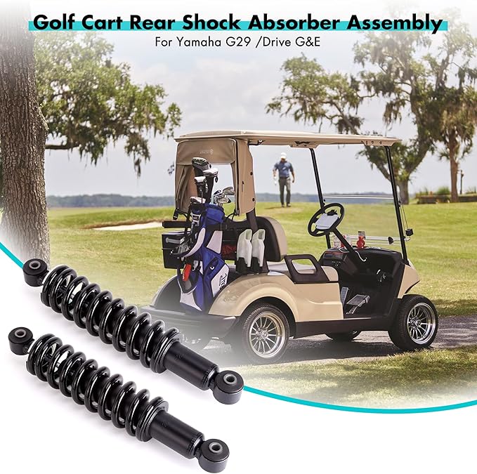 10L0L Golf Cart Rear Shock Absorber Assembly Fits for Yamaha G29 /Drive G&E Replaces OEM# JW2-F2210-10-00, Pack of 2