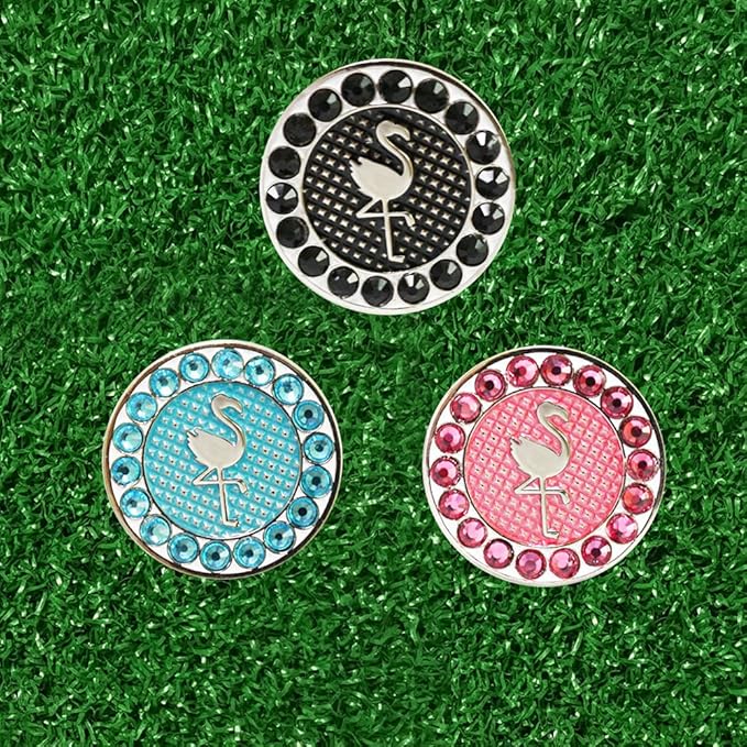 Myartte Golf Ball Markers Crystal Ball Markers Pack of 3