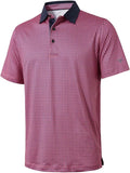 Golf Shirts for Men Dry Fit Short Sleeve Print Performance Moisture Wicking Polo Shirt