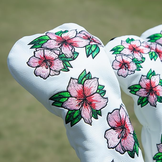 Golf Headcovers Embroidery Driver Cover Fariway Wood Headcover Hybrid Head Covers Leather Golf Club Covers for Most Brand