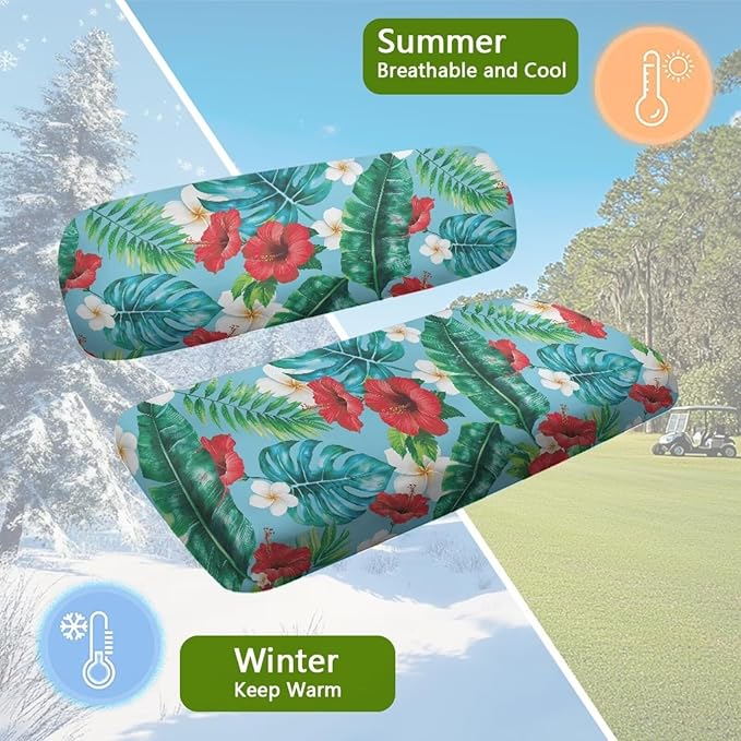 Fashion Print Golf Cart Seat Covers 2 Passenger Golf Cart Backrest Cover Golf Cart Seat Towel Gift for Friends