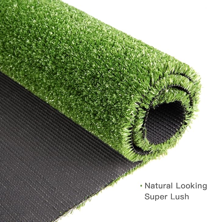 Artificial Grass Turf, 7ft x 56ft (392 ft²) Indoor Outdoor Fake Astroturf Rug Carpet Mat for Balcony Decor Backyard Patio Backdrop Fence Wall Decorations Dogs