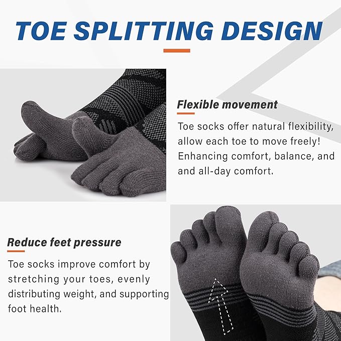 Hylaea No Show Running Athletic Anti-Blister Wicking Coolmax Socks, Seamless Anti-odor