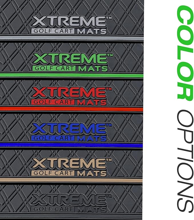 Xtreme Mats ICON Compatible, Full Coverage Golf Cart Floor Liner - Compatible with ICON Golf Carts (i20, i40) and Advanced EV (Gen1) - Beige Trim