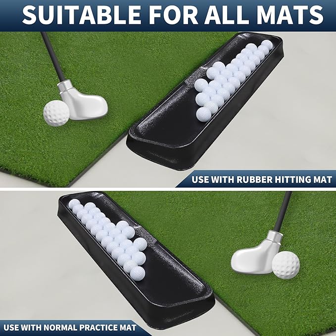 Durable Commercial Grade high-Impact Plastic Golf Ball Tray (Holds 100 Balls), Records Swing Motion, Quality Guaranteed, high-Impact Tray Compatible with Any Hitting mat.