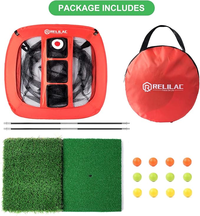 Pop Up Golf Chipping Net - Indoor/Outdoor Golfing Target Accessories for Backyard Accuracy and Swing Practice - Gifts for Men, Dad, Husband, Women, Kid, Golfers