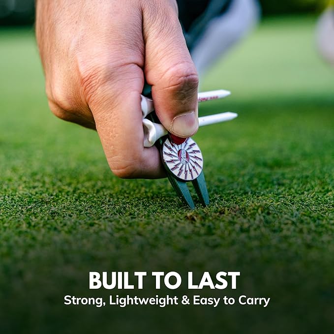 The Byrd Divot Clyp Golf Multitool - Divot Tool & Clip | Organizes Your Tees, Ball Marker & Divot Tool All in One | Essential Golf Gear for Focused Rounds | Golf Accessories for Men (Green)
