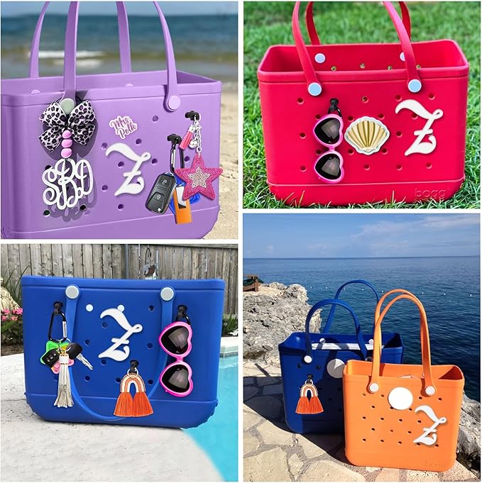 Mity rain Letter Charms for Bogg Bag，Alphabet Lettering Accessories Charms Compatible with Bogg Bag Original All Models, Insert Decorative Letter for Handbag Beach Tote Bag Z