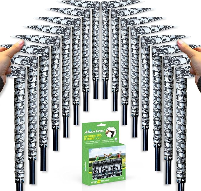 Alien Pros Golf Grip Wrapping Tapes - Innovative Golf Club Grip Solution - Enjoy a Fresh New Grip Feel in Less Than 1 Minute