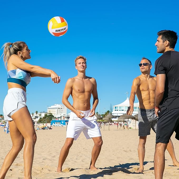 Soft Touch Volleyball Ball Gifts for Teen Girls Kids Youth Team Beginners Durable Volleyballs for Outdoor Indoor Beach Pool Water Play Official Size 5 Training Practice Volley Ball