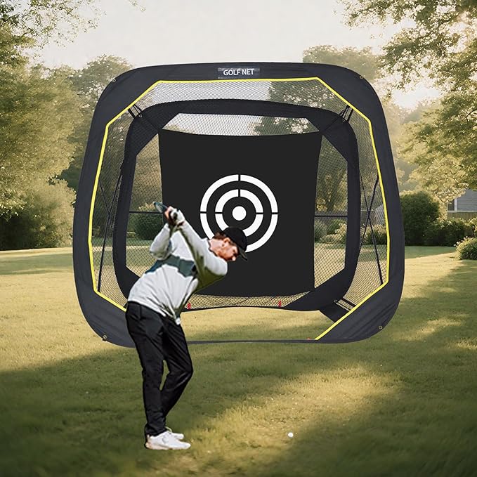 Golf Pop-Up Practice Net: 6x6x3ft Portable for Backyard Training Garage Use Youth Men Women Driving Range Gift