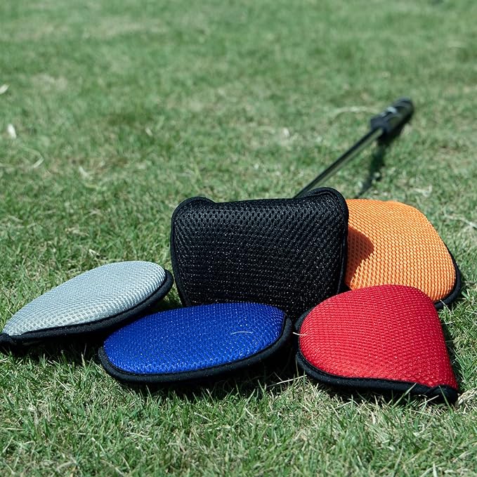 Golf Putter Cover,Mallet Putter Headcover Mesh Golf Putter Head Cover Golf Head Covers with Magic Tape for Heel Shaft RH LH fits Odyssey Works Stroke Lab,Scotty Cameron