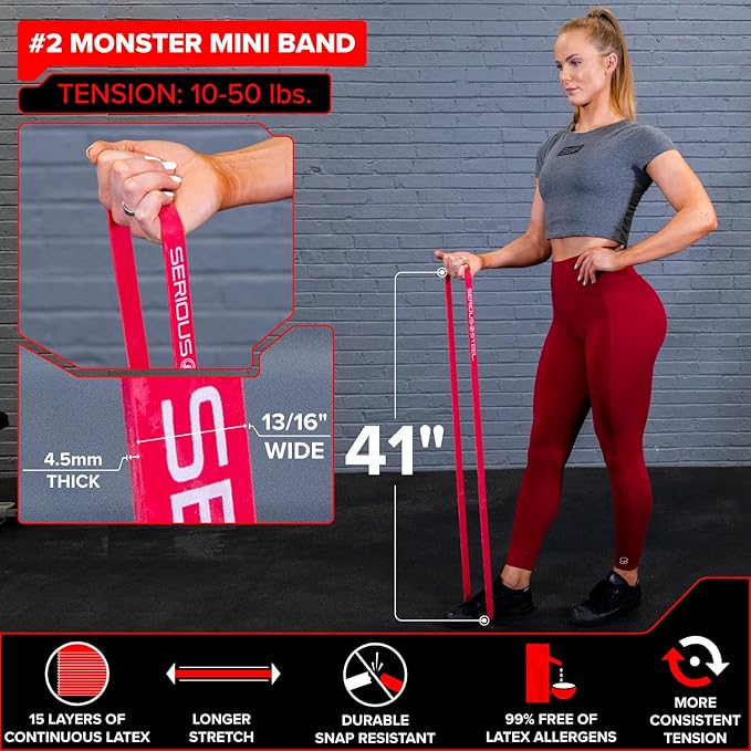 SERIOUS STEEL FITNESS Assisted 41" Pull-Up Band, Resistance & Stretch, Powerlifting & Pull-up Assist Loop (Single Band)