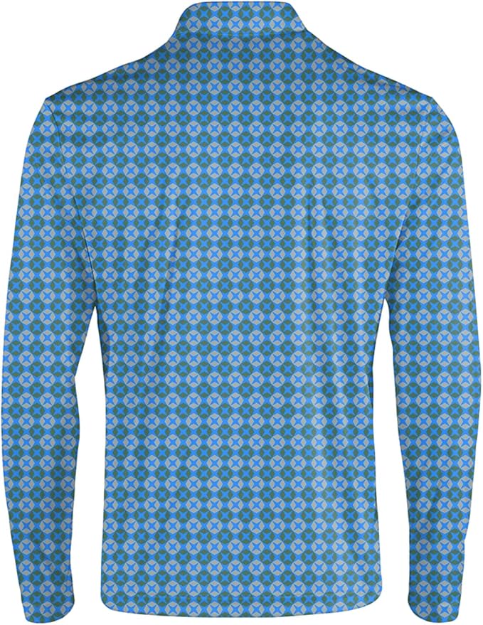 Men's Long Sleeve Golf Shirt Quick Dry 3 Button Work Fishing Outdoor Casual Collar Shirt