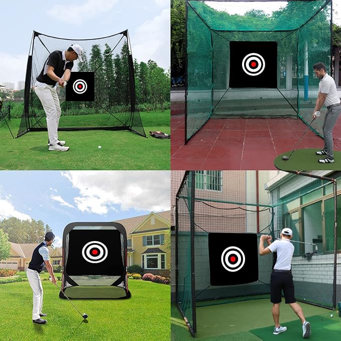 Golf Target Cloth 5' x 5' Golf Hitting Cloth Training Aids Practice Backstop Target for Driving Range Indoor Outdoor