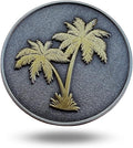 Full Metal Markers Palm Tree Unique Magnetic Metal Golf Ball Marker Accessory with Hat Clip for Men and Women