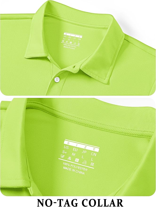 TACVASEN Mens Golf Shirt Dry Fit Mens Polo Shirts Short Sleeve Performance Golf Polos for Men with Collar Work Shirts