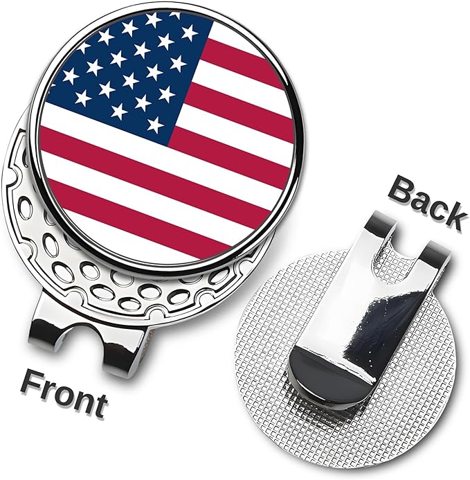 Custom Golf Ball Markers with Magnetic Hat Clip - Personalized Ball Marker Hat Clip with 1" Diameter Ball Marker Customized with Your Photo Logo Text Name