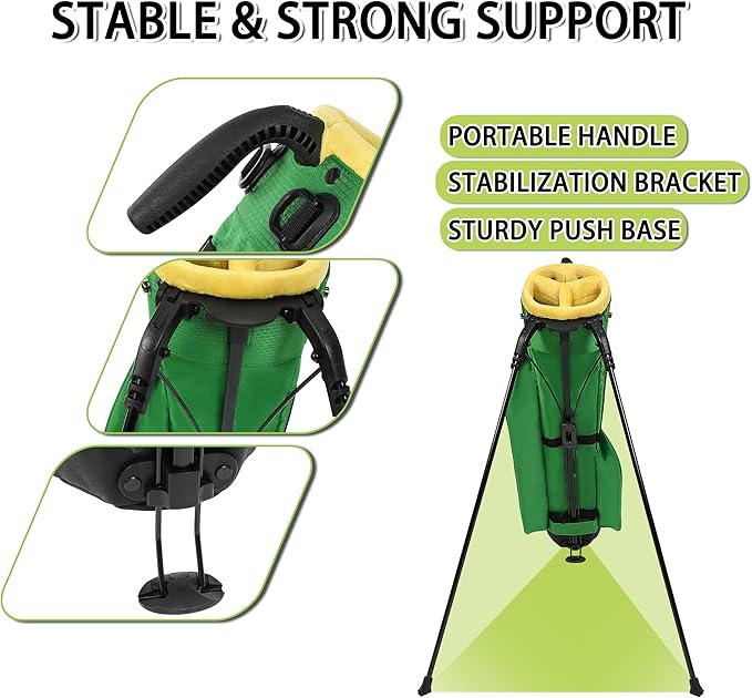 Golf Stand Bag,Lightweight Small Golf Bag,Medium Golf Carry Bag, 2-3Way Divider Men and Women with Adjustable Shoulder Strap Multiple Pockets with Golf Putter Covers