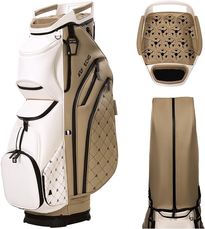 ASK ECHO Soundless Cart Golf Bag with 15 Way Full Length Dividers Golf SLC-130LE Cart Bag