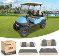10L0L Golf Cart Front and Rear Seat Cover Set for Club Car Precedent/Onward/Tempo & Yamaha G29 Drive/Drive 2,Stylish 4 Passenger Front Back Seat Covers,Breathable Washable Polyester Mesh (Beige/Grey)