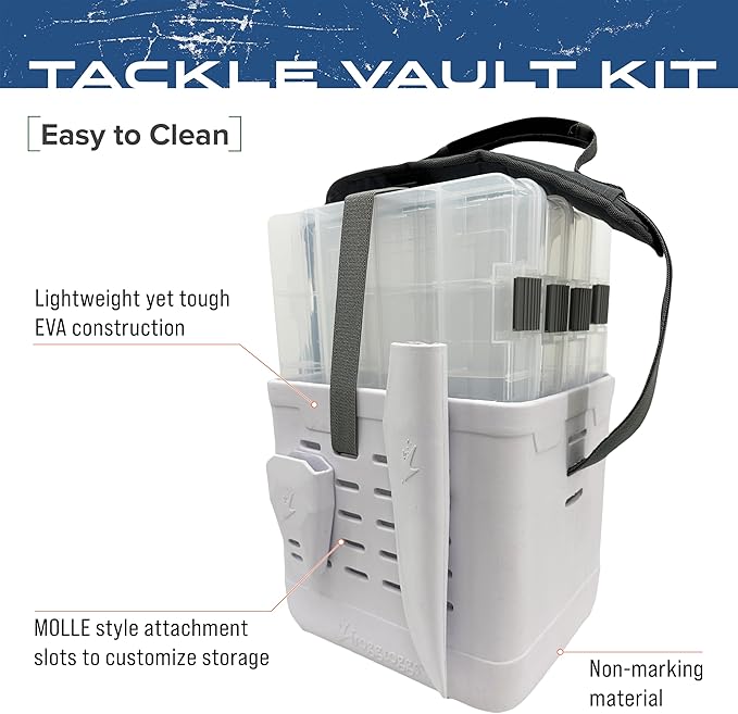 FROGG TOGGS EVA Tackle Vault, Lightweight, Customizable Fishing Tackle Bag