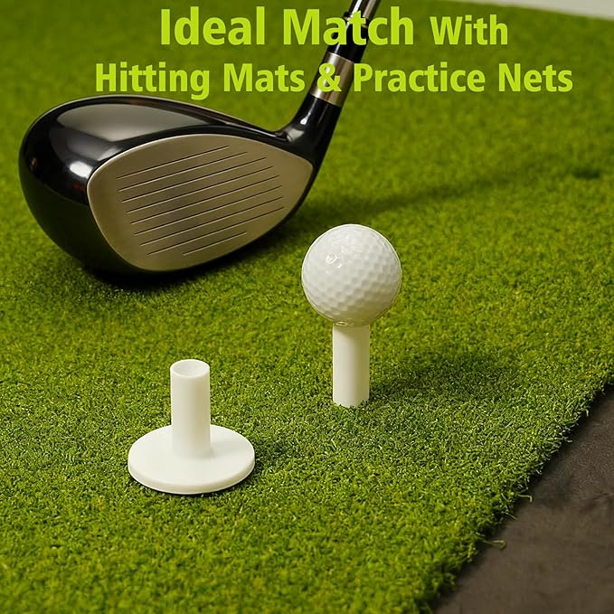 Rubber Golf Tees for Mats, Durability and Stability, Suitable Golf Tee Holder for Driving Range & Simulator, 6pc Mixed Sizes, Reusable Golf Mat Tee - Golf Accessories for Indoor & Outdoor